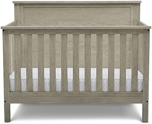 Delta Children Middleton 4-in-1 Convertible Baby Crib, Textured Limestone