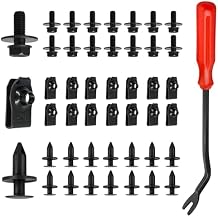 45 PCS Engine Splash Shield Under Cover Bolts, Fender Liner Clips, Universal Automotive Bumper Fender Clips with Wrench, Compatible with Most Vehicle of Cars