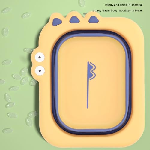 Baignoire pliable bébé portable et multifonctionnelle jaune