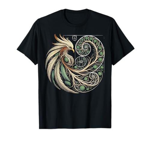 Fibonacci Phoenix Spiral Sacred Geometry Spiritual Nature T-Shirt