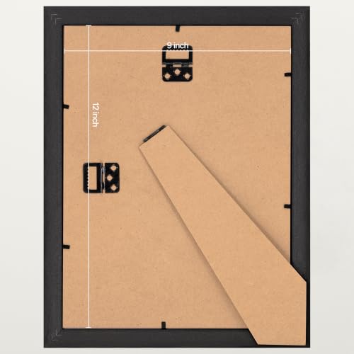 Image of eletecpro 9x12 Vintage Picture Frame, Glass Cover, Bronze Gold, 2-Pack | Display Photo 6x8 with Mat or 9x12 without, Horizontal or Vertical, Tabletop or Wall Decor