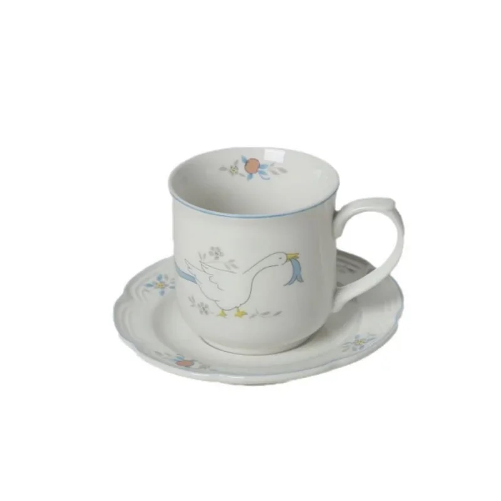 Zestawy kubków do kawy, spodków do filiżanek do kawy, ceramiczne kubki z wzorem łabędzia, malowane ręcznie kubki do kawy, kubki dla par, kubek do popołudniowej herbaty, zestaw kubków do wody do domu i