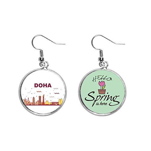 Pendientes Doha joyas colgante decorativo monumentos arquitectura primavera mujer
