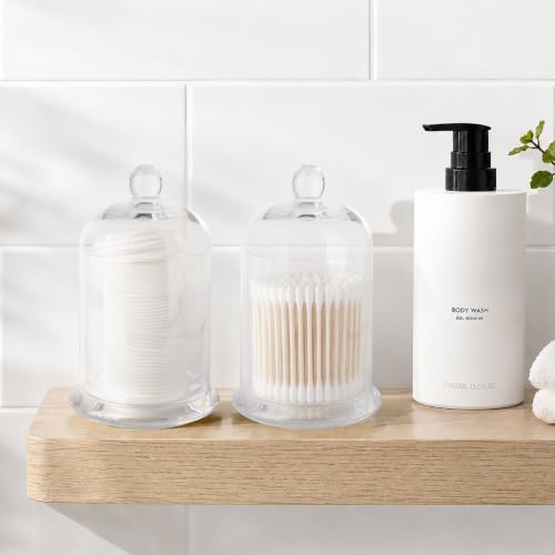 rejomiik-Qtip-Holder-Glass-Apothecary-Jars-with-Lids-Bathroom-Storage-Clear-Cotton-Swab-and-Cotton-Ball-Organizer-for-Bathroom-Essentials-Storage