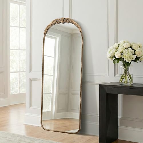 Besdomus Vintage Full Length Mirror: 21"x 56" Large Gold Floor Mirror - Traditional Ornate Baroque for Bedroom/Cloakroom/Entryway/Hallway - Home Decor for Living Room by Besdomus - Image 5