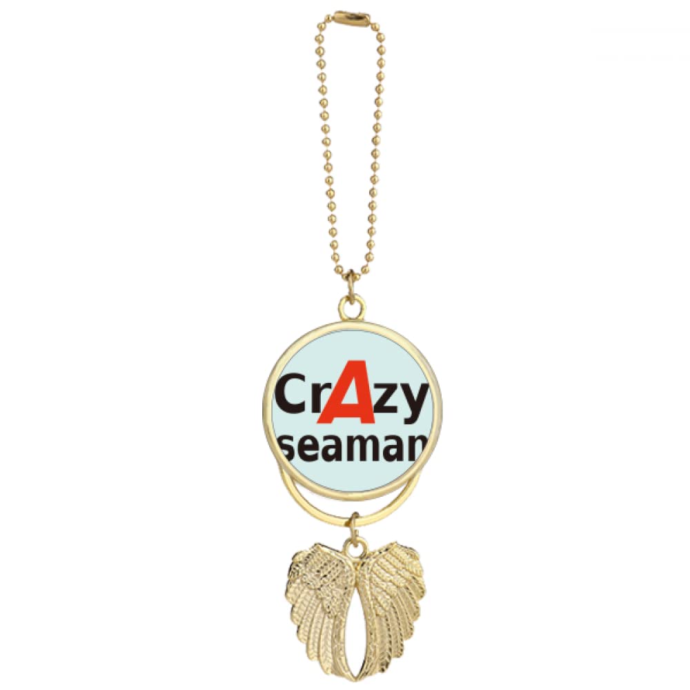 N/A Brief Best Cool Crazy Sailor Mariner Car Keychain Angel Wing Pendant