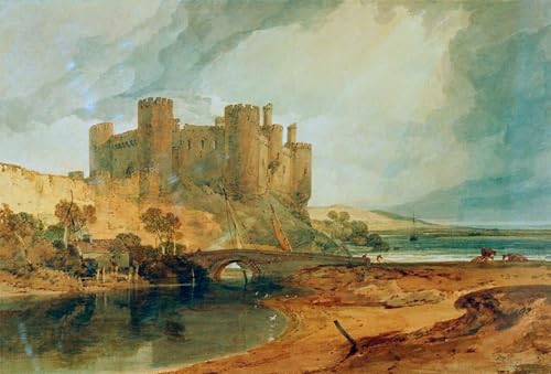 Pintura murales lienzo del Castillo de Conway de Turner para decoración del hogar 60x90cm