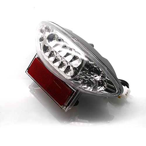 Image of MZS Motorcycle Tail Light for HAYABUSA GSX1300R 99-07, Katana 600 750 03-06 | LED Integrated Rear Turn Signal Blinker Running Brake Taillight, Clear Lens, Amber Red Lamp, fits GSXR1300 GSX600F GSX750F