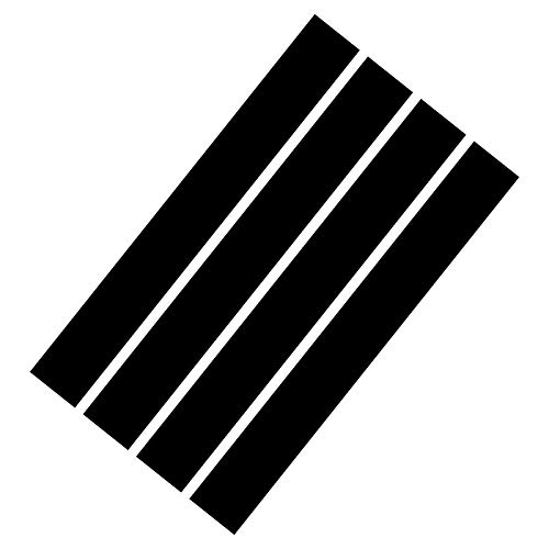 Image of x xotic tech Fender Stripes Hash Marks Vinyl Decal Universal Compatible with Car Truck Sticker Racing Stripe(Black)