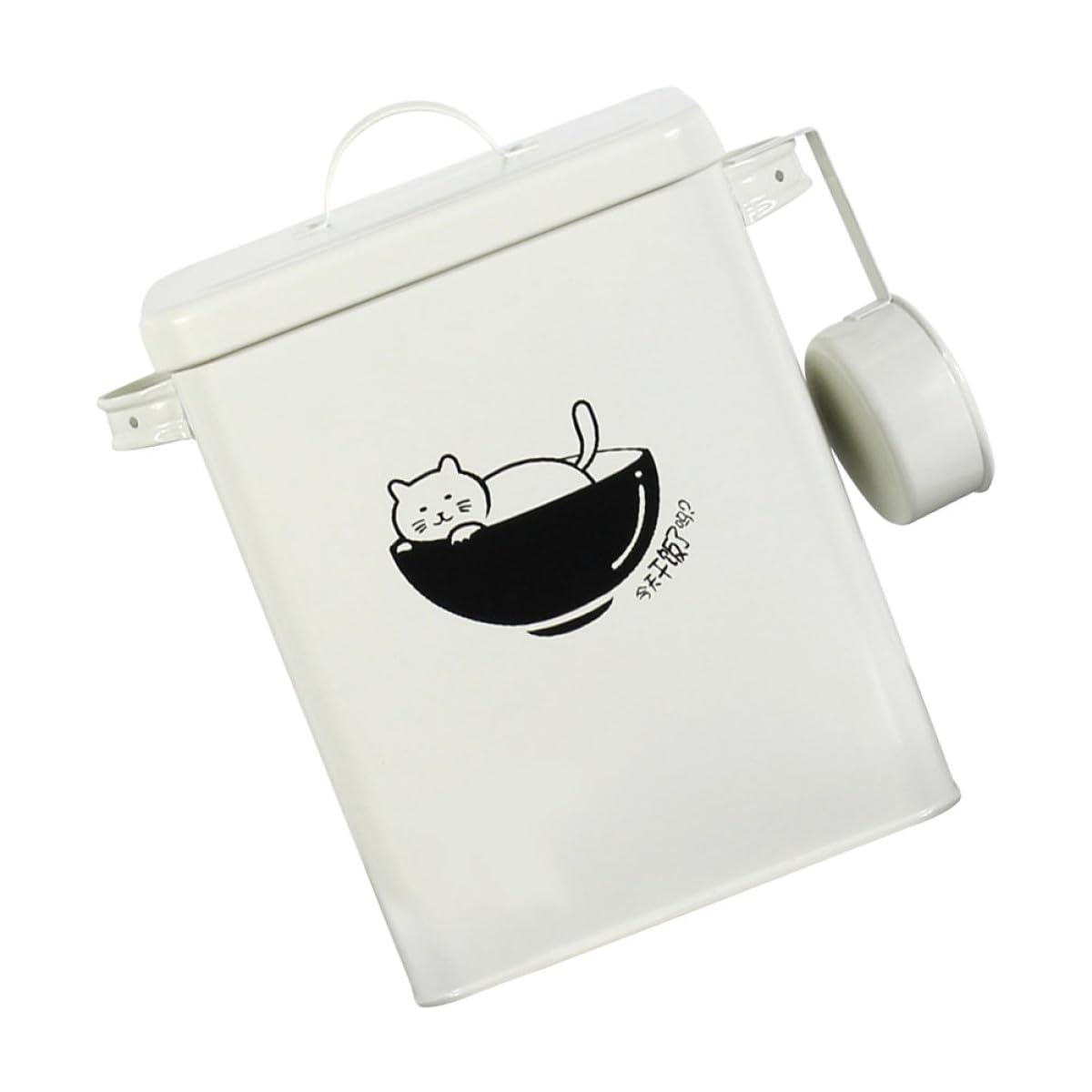 jojofuny Seau de Nourriture pour Animaux en Fer Blanc Fermeture Hermétique, Boîte de Stockage de Croquettes pour Chien et Chat, Conserve la Fraîcheur des Aliments