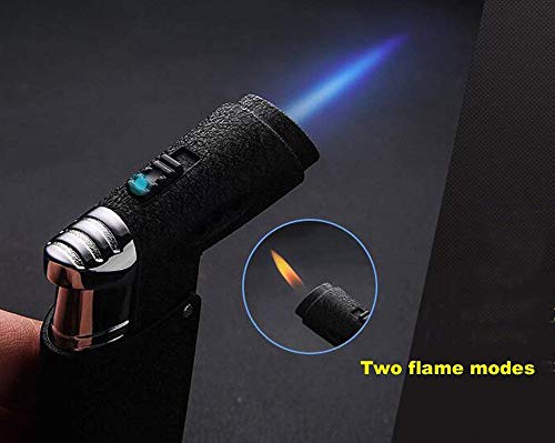 Goldnconn Jet Torch Cigar Lighter, Strong Flame Windproof Butane Fuel Cigarette Lighter (Black-S) #TOP3
