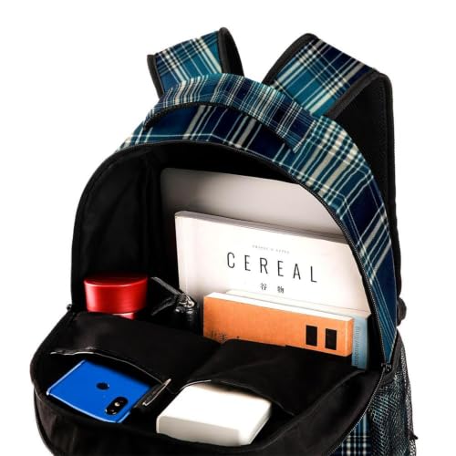 Bolsa para laptop y libros estilo mochila escolar de mármol multicolor 4