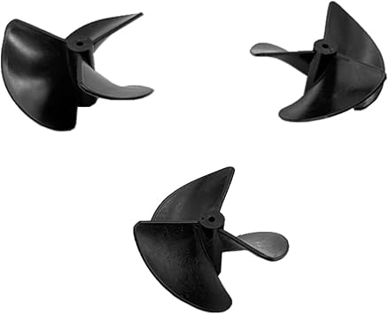 10PCS RC Boat Propeller 3-Blades Nylon Positive and Reverse Propeller for RC Boat Ship DIY Model Toy Parts 2x42mm Black