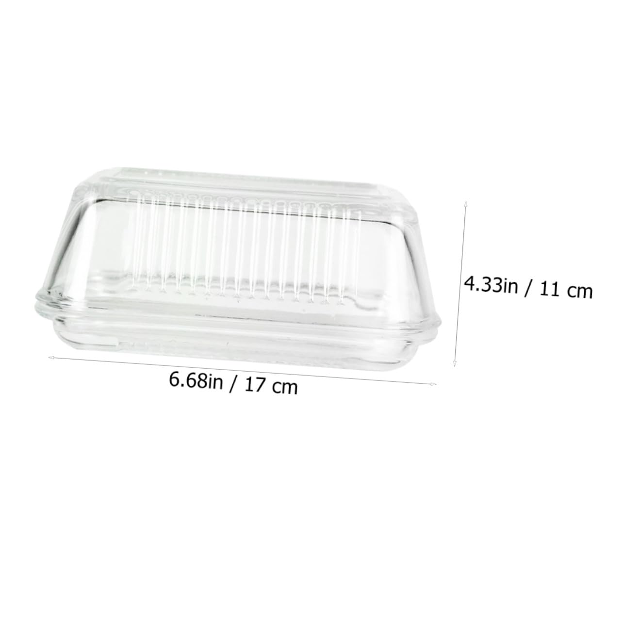 Plat à Fromage en Verre Rectangulaire, Boîte à Beurre 1 Pièce