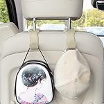 Headrest Hooks for Car, Purse Hooks for Purse and Bags,2 PCS Car Purse Holder Leather Hanger Holder Hook, for Hanging Purses and Bags and Coats Beige - Image 4
