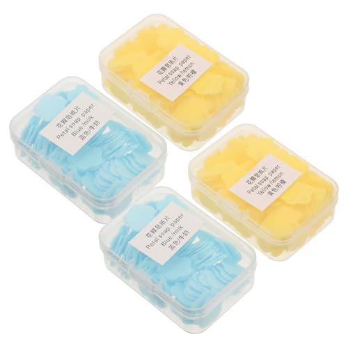 TOGEVAL Fogli di Sapone Portatili USA e Getta 4 Scatole, Fette di Sapone da Viaggio Compatte e Leggere, per Pulizia Mani in Viaggio, Hotel e Bagni Pubblici, Confezione Pratica per Ragazzo