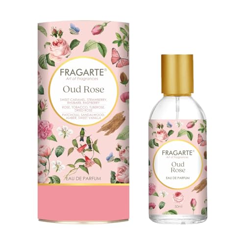Image of Oud Rose Eau de Parfum - Premium Oriental Floral Perfume with Rich Oud and Romantic Rose Notes - Long Lasting Luxury Fragrance Spray for Men & Women - 50 ml