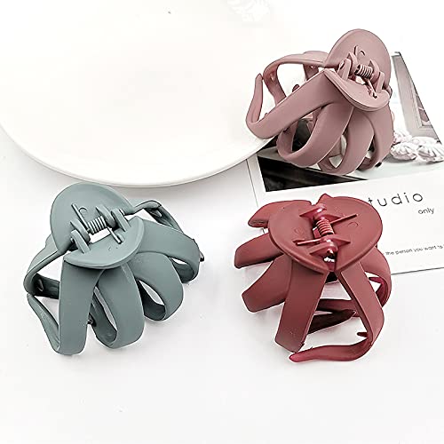 Walbest Hair Claw, Octopus Shape Hairpin Large Frosted Simple Hair Clip Styling Accessories - Army Green #TOP3