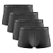 David Archy Men's 4 Pack Micro Modal Separate Pouches Trunks (L,Dark Gray)