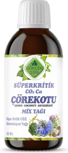Gökçek Şifa - Aceite de mezcla de comino negro de CO2 supercrítico - 50 ml - Aceite de extracto de hierbas 100% - Fórmula potente - No contiene aditivos químicos - Supercritical Black Cumin Mix Oil