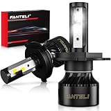 FANTELI 2x H4 LED Bulb, 40000LM 900% Brighter 1:1 Size LED Lights, No Adapter Required, 9003 Bulb 6500K Cool White IP68 Waterproof, License Plate Lights
