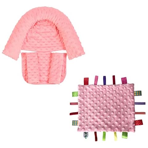 A Great Baby Shower Gifts - Baby Head Support Body Suport and Strap Covers for Head Neck Support Pillow,Baby Girls Tag Blanket for Baby Comforter Cover