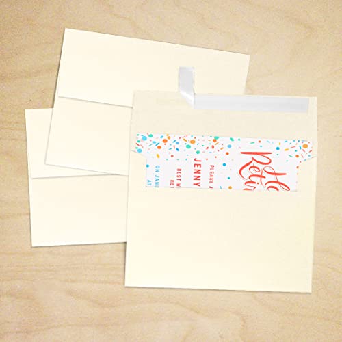 LUXPaper A7 Invitation Envelopes | Peel & Press | 5 1/4\" x 7 1/4\" | Champagne Metallic | 80lb. Text | 50 Qty