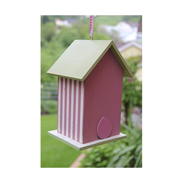 Dekorativer (N14) Nistkasten Herz-Rot Vogelhaus-Vogelhäuschen-sauberste Verarbeitung-Vogelhaus Garten Deko – Bild 4