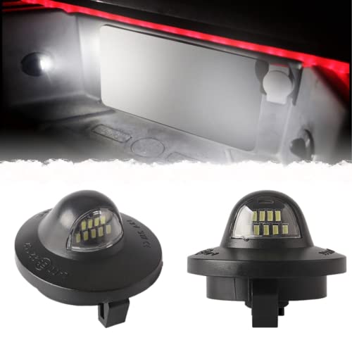 Lightdu Full LED License Plate Light Assembly Replacement Compatible with for Ford F-150 F-250 F-350 F-450 F-550 Superduty Ranger Pickup Truck Explorer Bronco Excursion Expedition White Lamp, 2-Pieces