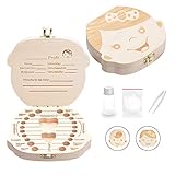 【Caja de dientes de alta calidad】Hecho de madera 100% resistente a la corrosión y duradero para el almacenamiento de dientes de leche a largo plazo. Protege y ordena los dientes de tu bebé.
