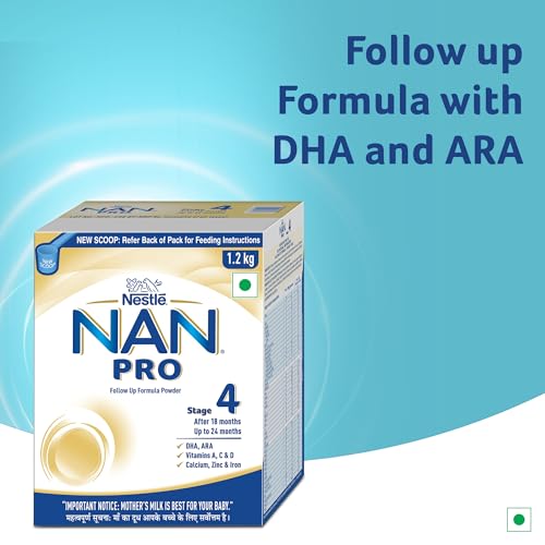 Image of Nestle NAN PRO 4 Follow-Up Formula-Powder After 18 months, Up to 24 months, Stage 4, 1.2 Kg, 3 x 400g Pouch in Box