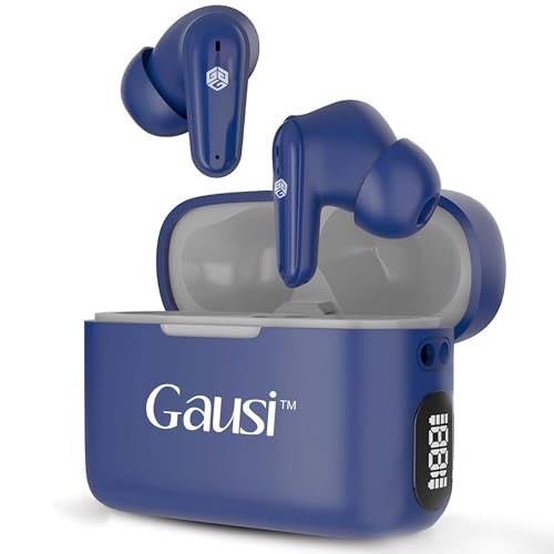 Gausi Earbuds True Wireless with 50H of Playtime, Low Latency for Gaming, Touch Control, ENC, Fast Charging, IPX4, Digital Battery Display with Protective Case & Voice Assist Z1 Series (Matt Blue) (B0CZXXZV4J) Amazon Price History, Amazon Price Tracker