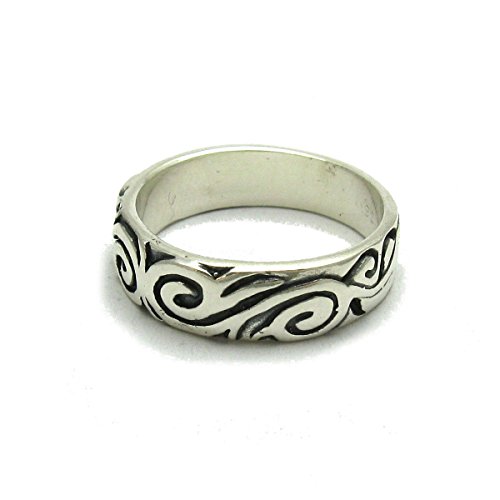 Bague en argent massif 925 Empress R001627 alliance haut de gamme 6mm