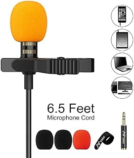 PoP voice Upgraded Lavalier Lapel Microphone, Omnidirectional Condenser Mic for Apple iPhone iPad