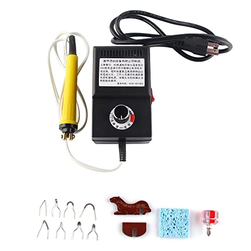110V 25W Craft Gourd Wood Multifunction Pyrography Machine Heating Kit Tool with Accessories