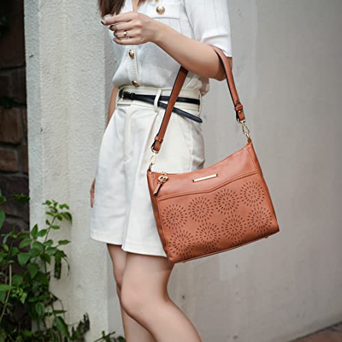 Image of MKF Collection Shoulder Bag for Women, Crossbody Vegan Leather Tote Top-Handle Hobo Handbag Purse