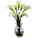 Nearly Natural 1296-CR Classic Calla Lily Arrangement, Cream