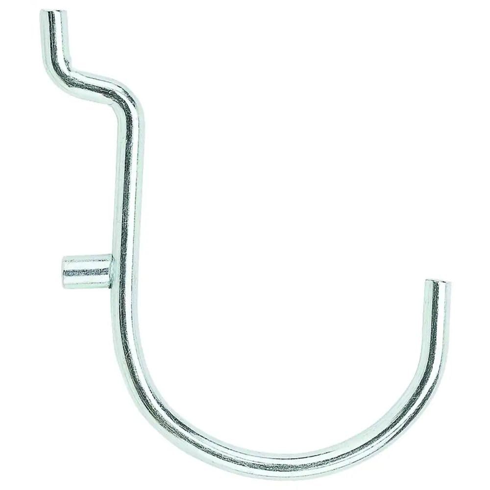 National Hardware Zinc Plated Steel 1-1/2 in. Single Hook 5 pk