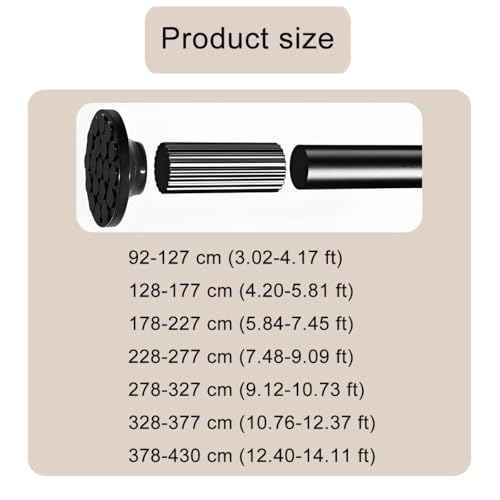 Tringle à rideau de douche solide et durable extensible jusqu'à 1,8 m