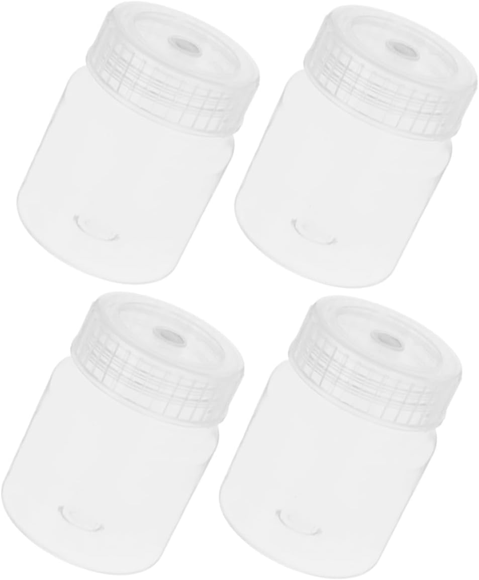 VICASKY 4pcs Chemical Storage Bottles Wide Mouth Lab Reagent Containers Sample Liquid Containers Sealed for Lab