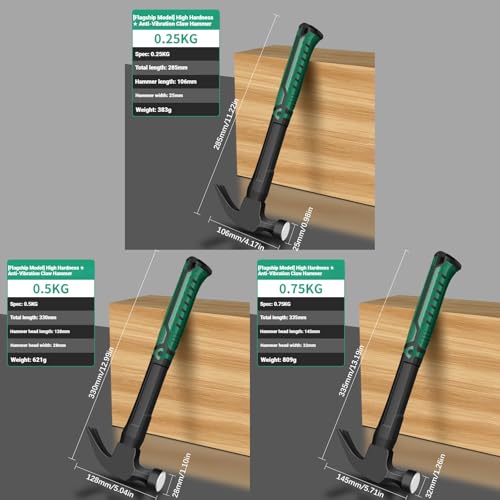 ordinarYone Professional Geological Hammer Exploration Hammer Multifunctional Pointed Integrated Quarrying Mining Woodworking