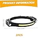Xweptuy 2Pcs Running Headlamp, High Lumen Type-C Rechargeable Full-Angle COB Headlamp, Waterproof Head Lamp with Bright 6 Modes & Motion Sensor for Outdoor Running, Camping Hiking #·
