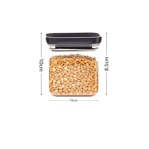 Image of Kitchen Storage Container, Multipurpose Plastic Storage Box and Organiser, Leak-Proof Kitchen Accessories Items for Home with Airtight Unbreakable Push Lid (6 PCS, 1100 ML)