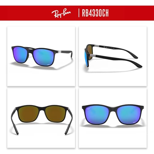 Ray-Ban RB4330CH Chromance Square Sunglasses For Men For Women +BUNDLE with ACCESSORY EYEWEAR KIT3