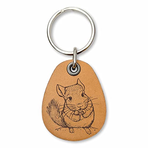 Chinchilla Genuine Leather Keychain