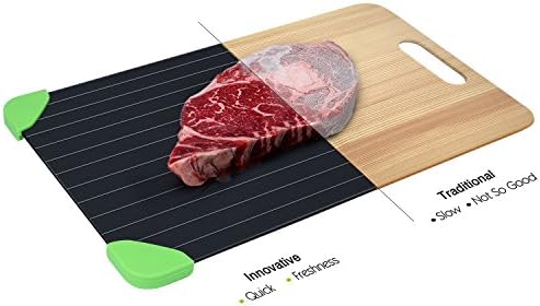 TECKING Thawing Plate, Fast Defrosting Tray for Meat/Frozen Foods, The Safest Way to Defrost Meat or Frozen Food Quickly Without Electricity, Microwave, Hot Water or Any Other