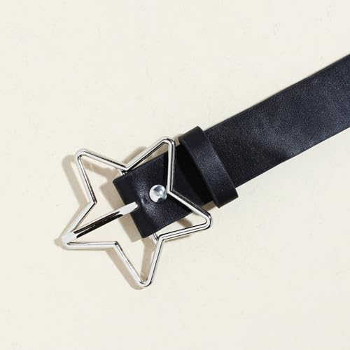 Grommet Waist Belt Punk Star Buckle Skinny Chain Versatile Buckle Modern Waistband Waist Chain Studded Belt3