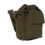 Rothco Vintage Canvas Canteen Cover Bag w/Shoulder Strap, Heavy Duty Water Bottle Holder for Hiking, Camping, Travel (Olive Drab)