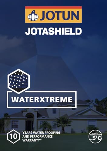 Image of Jotun Jotashield WaterXtreme Topcoat | 10 years water proofing | Waterproof emulsion coating | Heat reflective paint | Wall dampening prevention | Crack bridging waterproofing (4 Liters, White)