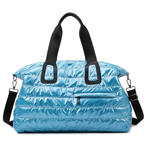 TOLOER Tote Bag for Women Large Quilted Tote Bag Roomy Casual Puffer Tote Bag Detachable Shoulder Hobo Bag Crossbody Bag(Blue) Cover